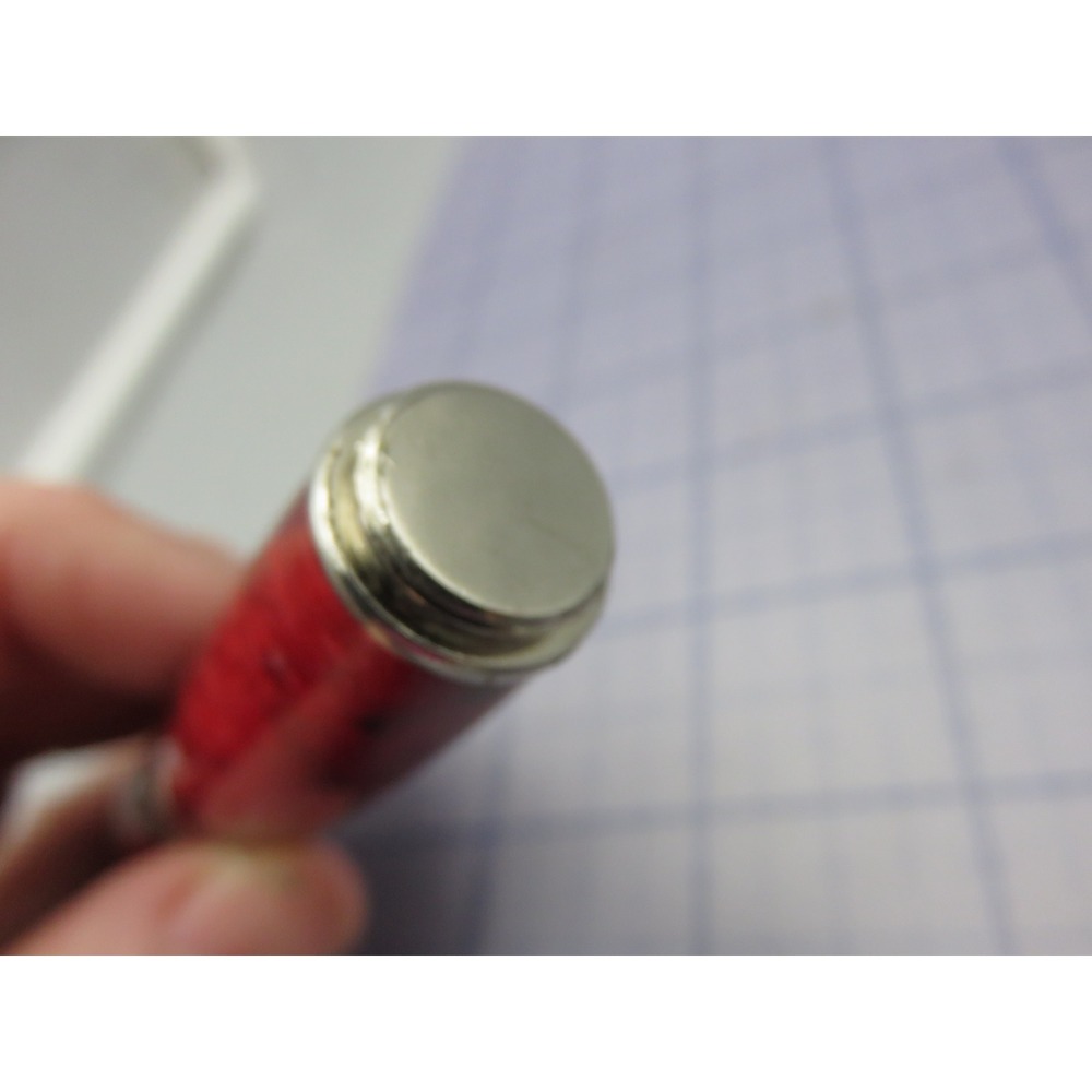 Jean Pierre Lepine Attila Little Fatty Ballpoint Pen Marbled Red France - Picture 7 of 15
